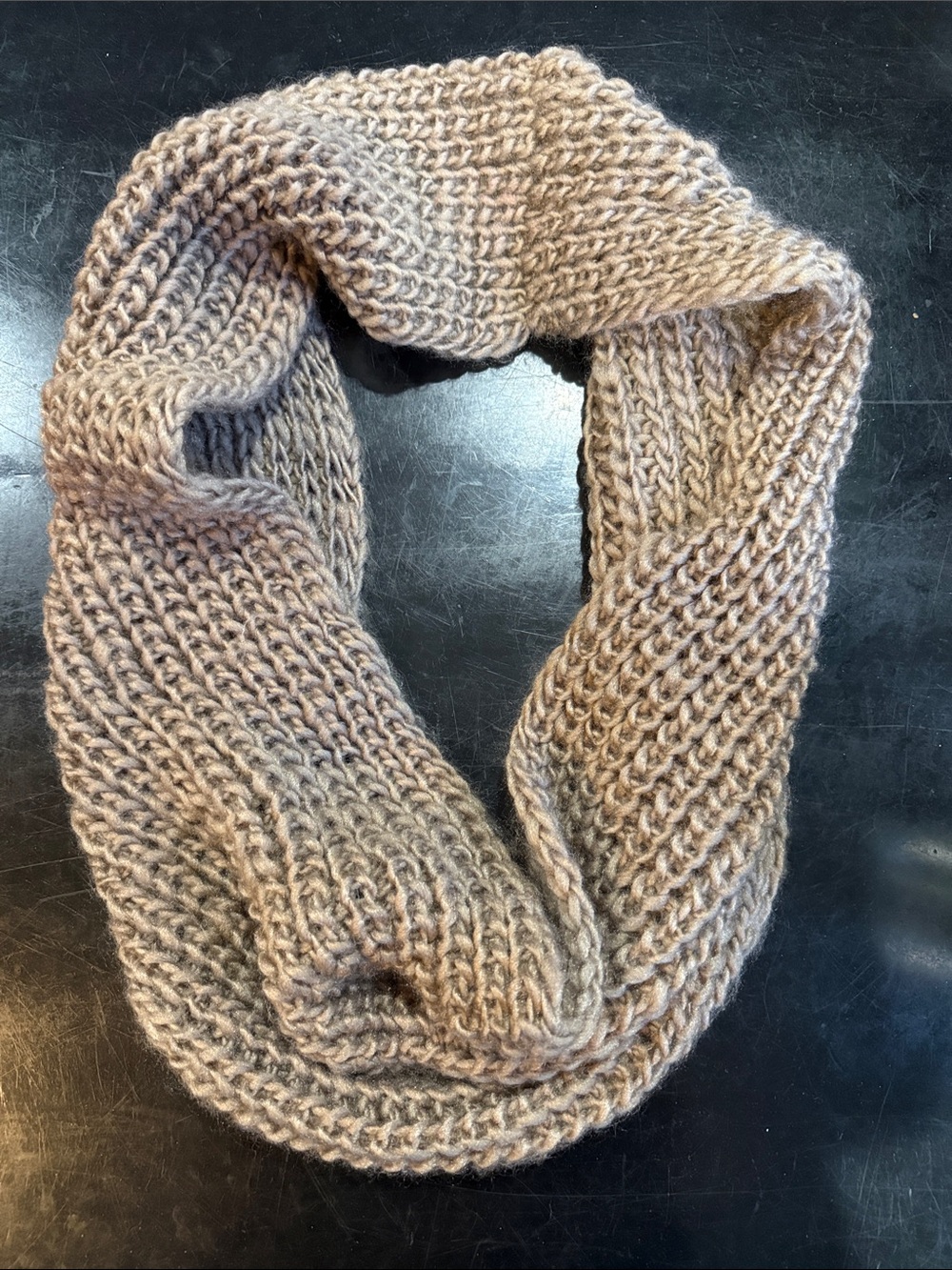 Neutral Knit Infinity Scarf - Women's Accessory